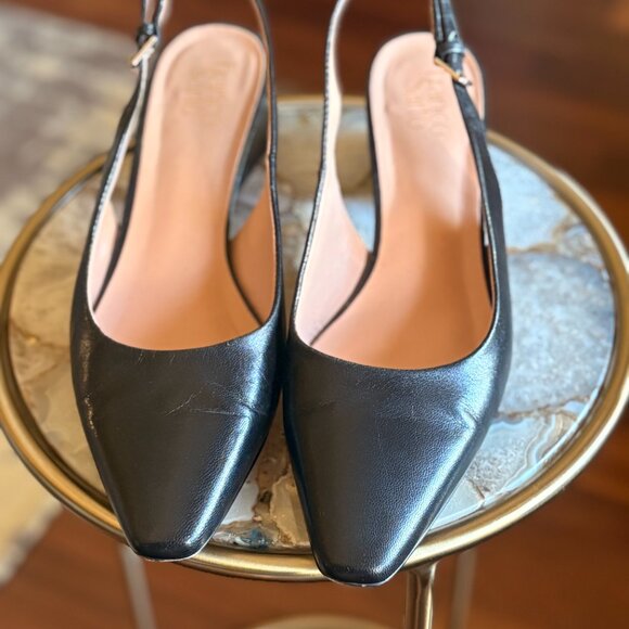Franco Sarto 10.5 black leather slingback - Picture 4 of 6